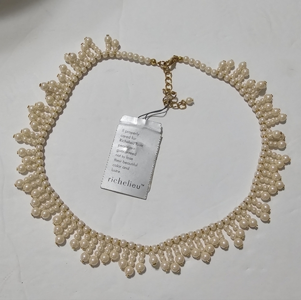 RICHelieu Faux Pearl choker Necklace‎ New!